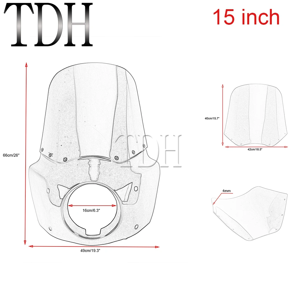 Лобовое стекло 11 &quot15&quot для Harley Softail Street Bob FXBB Low Rider FXST |