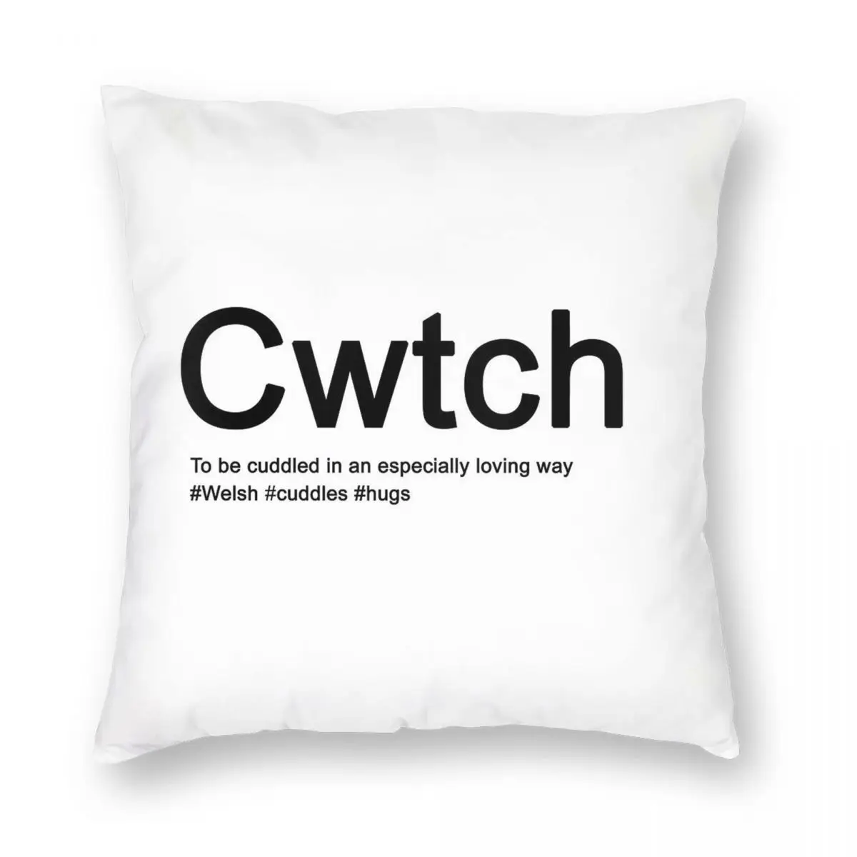 Cwtch Декоративная Подушка на молнии с надписью Welsh