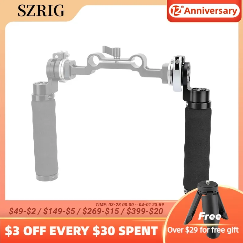 

Губчатая рукоятка SZRIG с наружной резьбой ARRI Rosette M6 для наплечной цифровой зеркальной фотокамеры