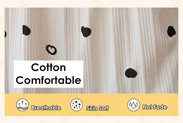 Yasuk Spring Autuum Fashion Women's Casual Sleepwear Homewear Lovely Sweet Girl Pajamas With Pants Soft Simple Heart Bow