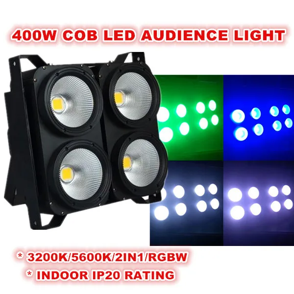 Профессиональный dmx blinder 4 глаза 400 Вт RGBW led сценическое освещение в 1 COB для театра