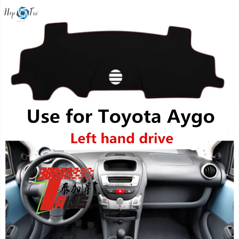 

Taijs Left Hand Drive Car Dashboard Mat Dash-Mat for Toyota Aygo 2000 2001 2002 2003 2004 2005 Sun Shade Cover Anti-Lighting