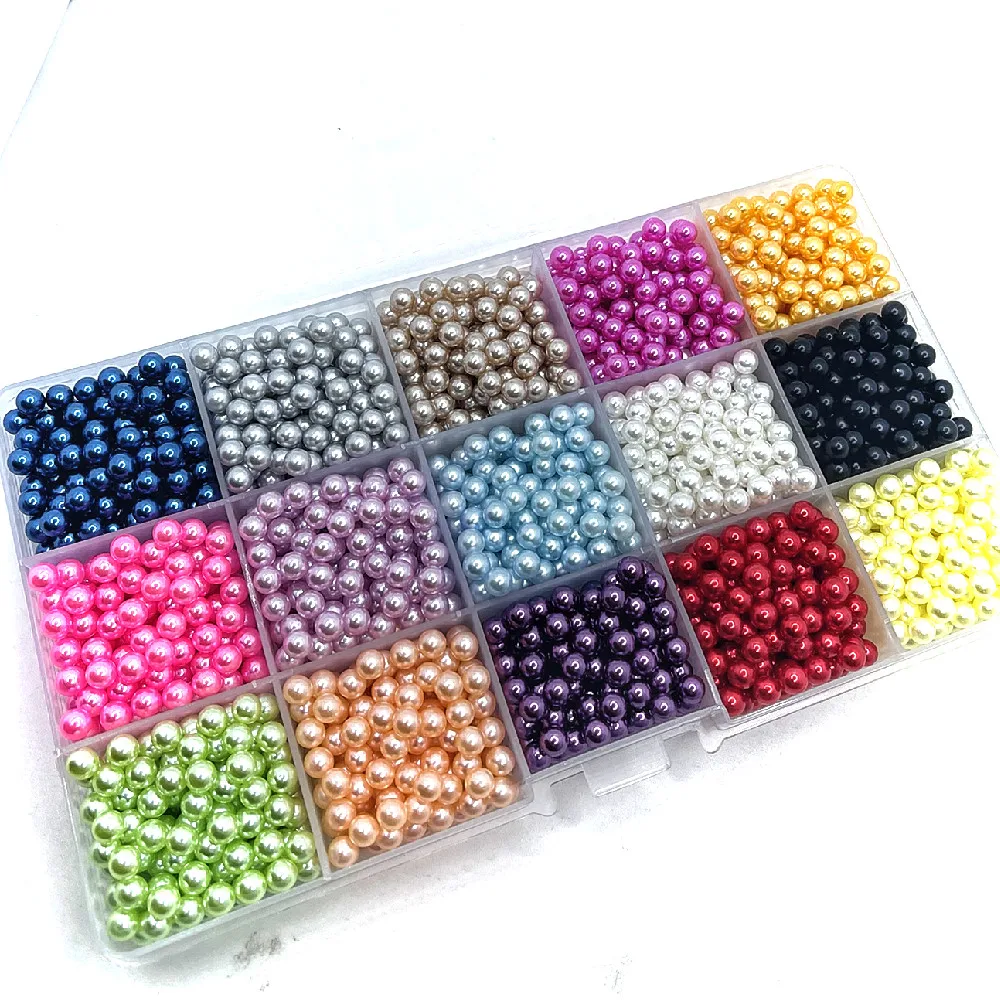 

500 шт 5 мм 15 видов цветов без отверстия круглые акриловые шарики Имитация жемчуга бусины Свободные бусины для DIY ювелирных изделий Аксессуар...