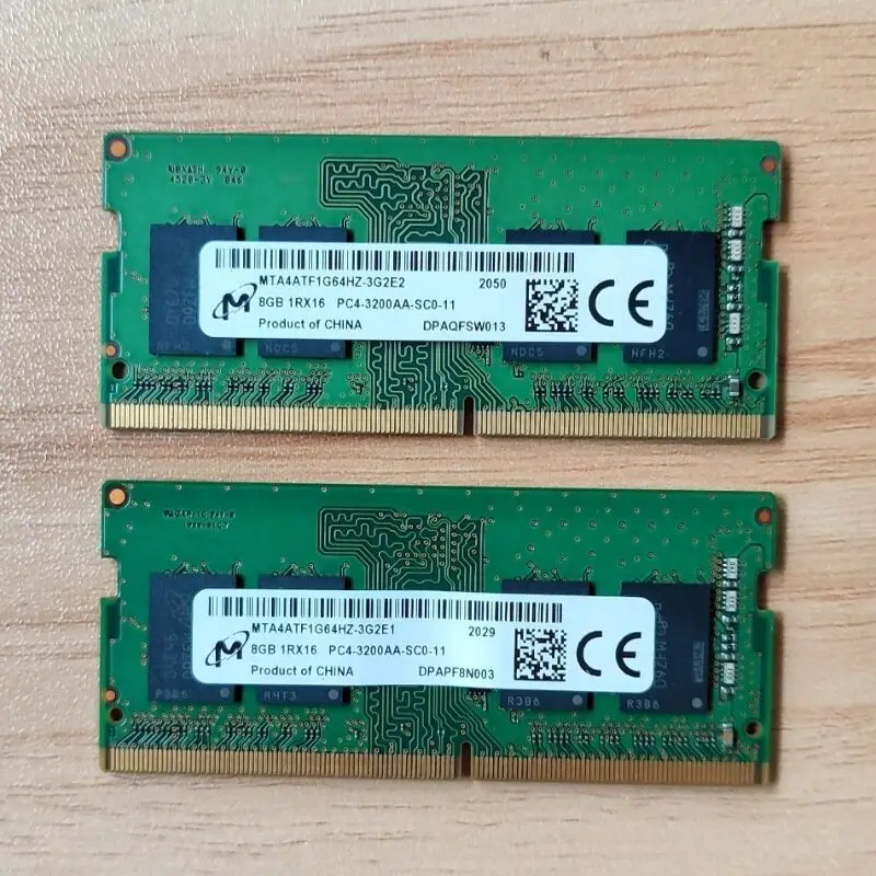 Оперативная память для ноутбука Micron RAMS DDR4 8 Гб 3200 МГц DDR4 8 Гб 1RX16 PC4-3200AA-SC0-11 SODIMM 1,2 V