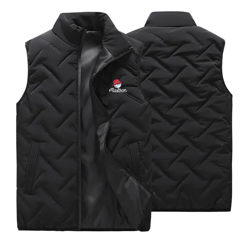 

2022 Autumn Winter Golf Clothing Men's Golf Jacket Fashion Trend Coats Zipper Vest Down cotton Male Windproof Warm Vest Jacket