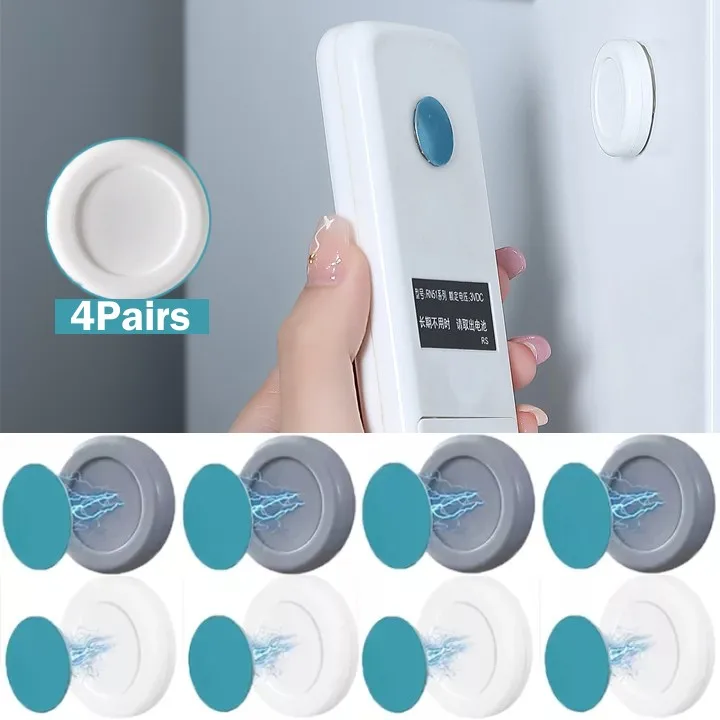 

Holders Pairs Home Magnetic Strong Holder Mount Office 4 Hooks Socket Magnet Control Storage Wall Router Keys Remote Cable