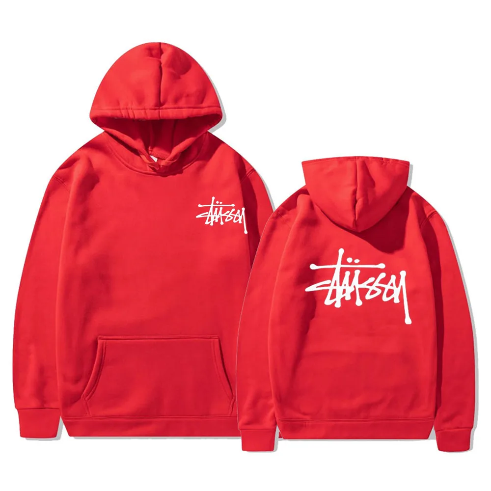

Stuttsey Printed Hoodie Men's Oversized Pullover Fashion Spring And Autumn Winter Hoodie Women's Loose Casual Street Sweatshirt