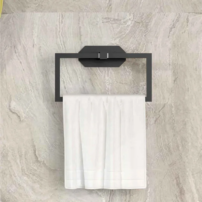 

Кольцо для полотенец, оборудование для ванной комнаты, вешалка для туалета, подвесные прямоугольные аксессуары из нержавеющей стали для сверления, настенные полки