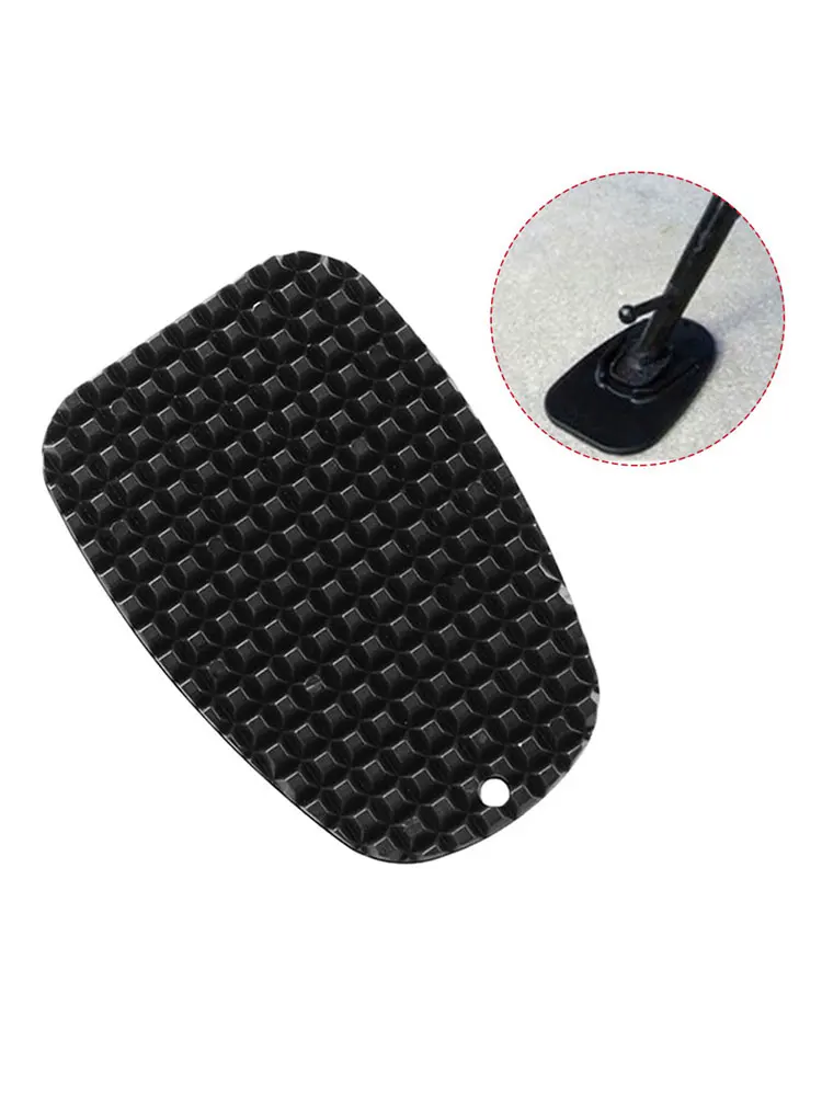 

4Pcs Motorcycle Kickstand Pad Black Support Foot Pad Base Motorcycle Plastic Side Stand Kickstand Non-slip Plate Side Universal
