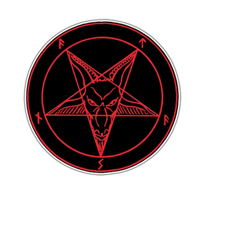 

SZWL Sigil of Lucifer Satan Devil Demon Evil Hell Bumper Vinyl Decal Car Sticker Waterproof Car Accessories Body JDM,13cm*13cm