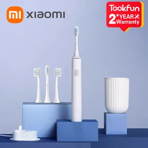 Новинка XIAOMI MIJIA электрическая зубная щетка T500 умная ультразвуковая щетка для отбеливания зубов вибратор беспроводной очиститель гигиены полости рта