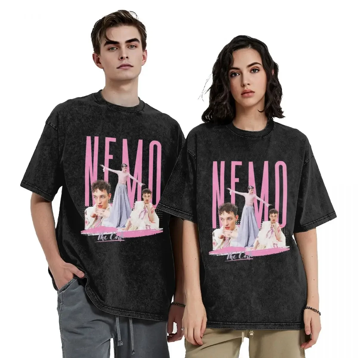 Футболка Nemo The Code Song Contest 2024 Промытые футболки из 100% хлопка большие размеры