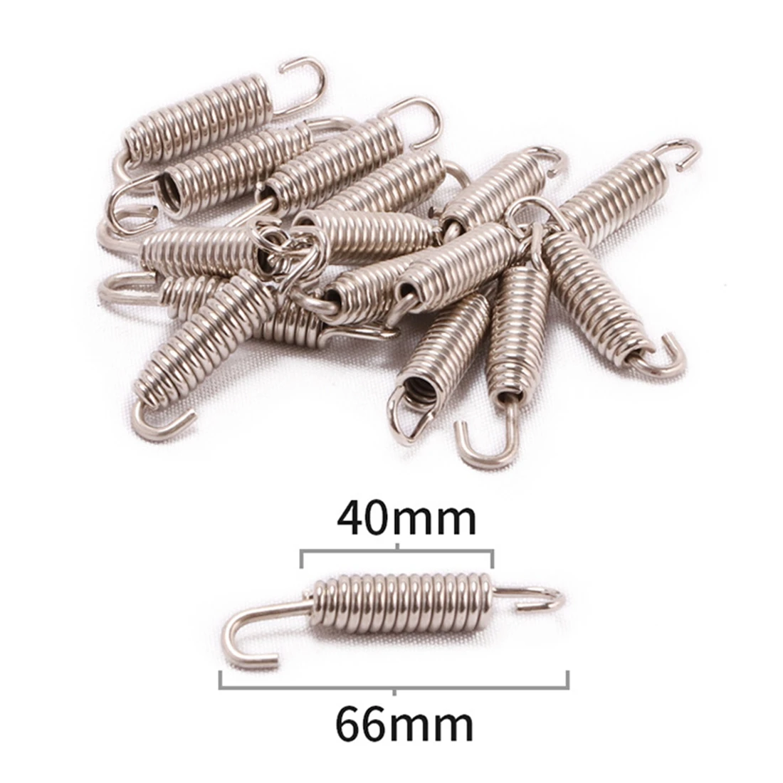 

2 шт. мотоциклетная выхлопная пружина из нержавеющей стали, универсальная выхлопная передняя средняя труба, вращающиеся металлические пружины, комплект комплектов