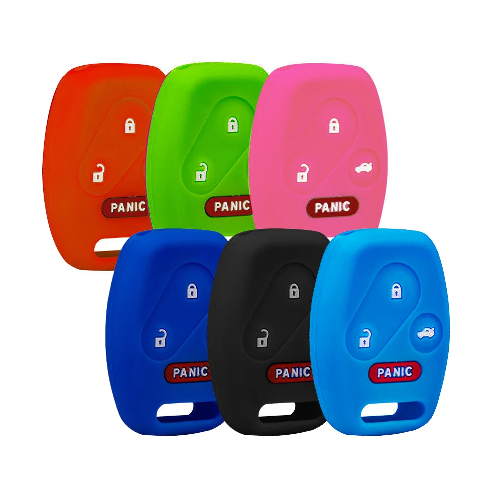 

4 Buttons Silicone Key Case Cover Car Keyless Shell Cover for Honda Accord Civic Key Cover Random Color