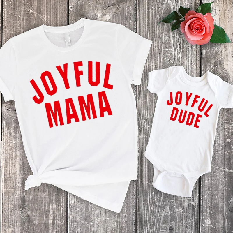 Подходящие матери Дети Рождественские футболки родной сын 2022 Рождественский подарок мама и я Рождество