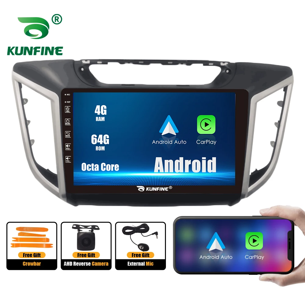 

10,33-дюймовый автомобильный радиоприемник для Hyundai CRETA IX25 14-21 2Din Android, восьмиядерный автомобильный стерео DVD, GPS-навигатор, плеер, экран QLED