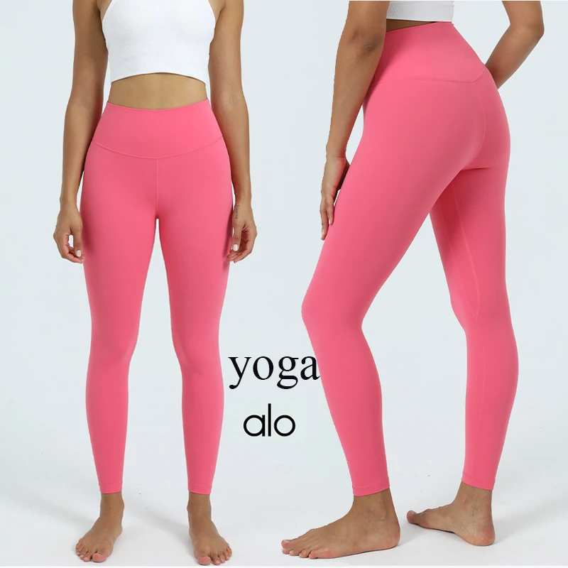 

Sweat-absorbing skin-friendly yoga pants nude feeling no embarrassment high waist elastic belly peach buttocks fitness leggings