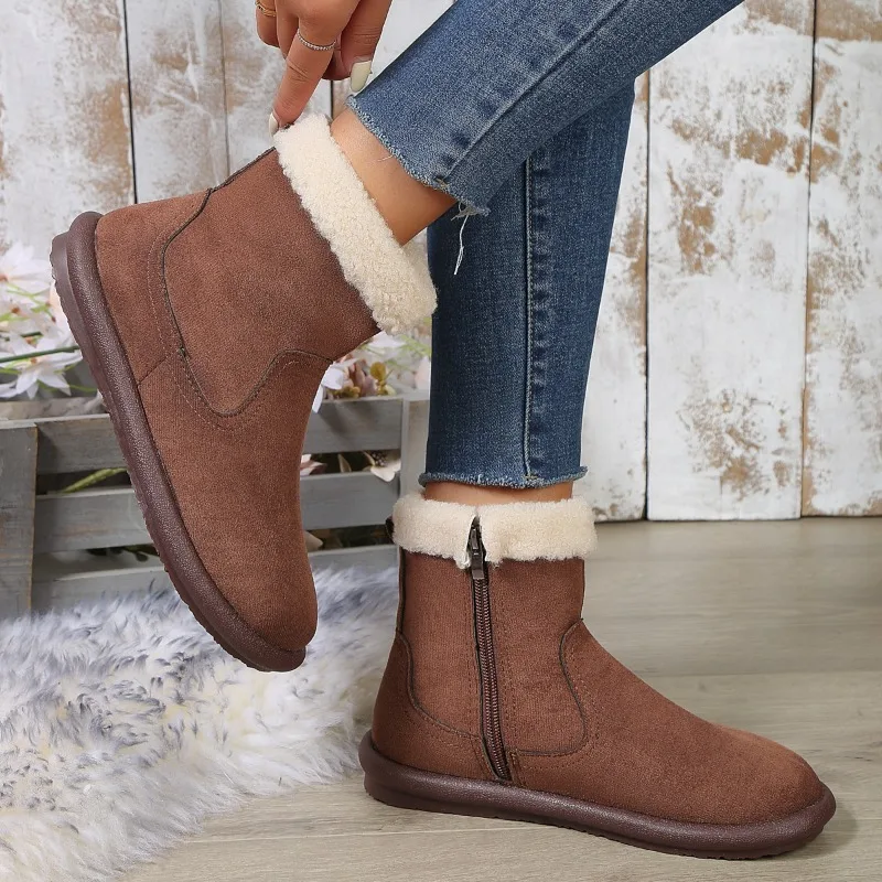 

Женские ботинки с застежкой-молнией сбоку, до середины икры