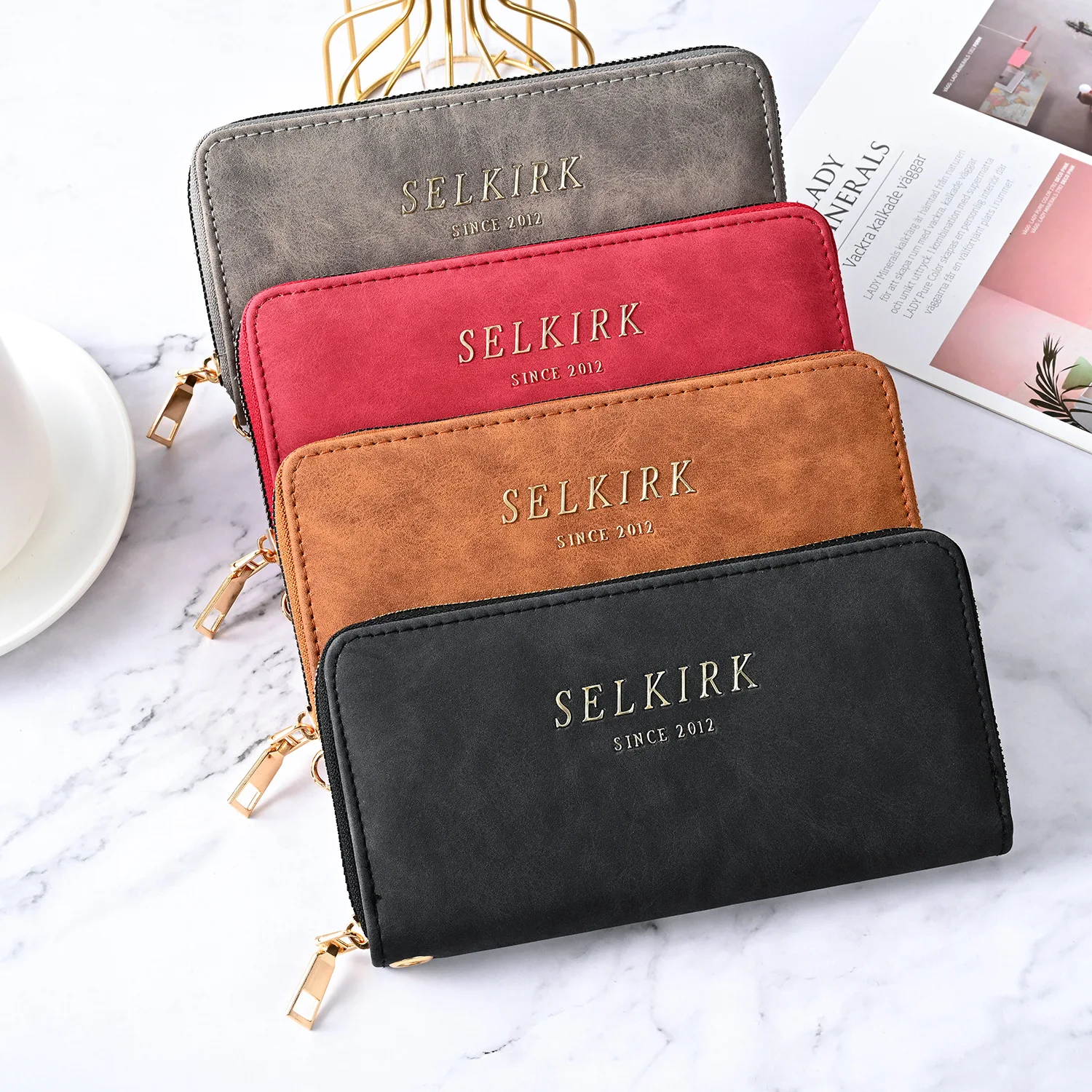 

Модный женский кошелек из искусственной кожи, Дамский удлиненный бумажник, сумочка для мелочи, кредитница, клатч