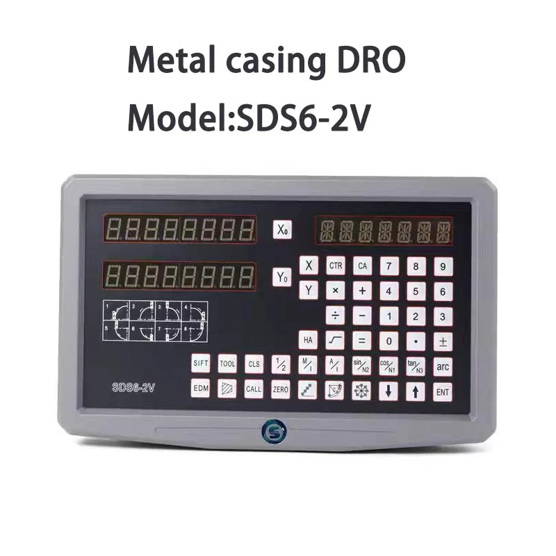 Фото Цифровой контроллер-счетчик SINO SDS6-3V DRO с 3 осями, металлический корпус, дисплей для фрезерного станка и токарного станка, 110В/220В №3