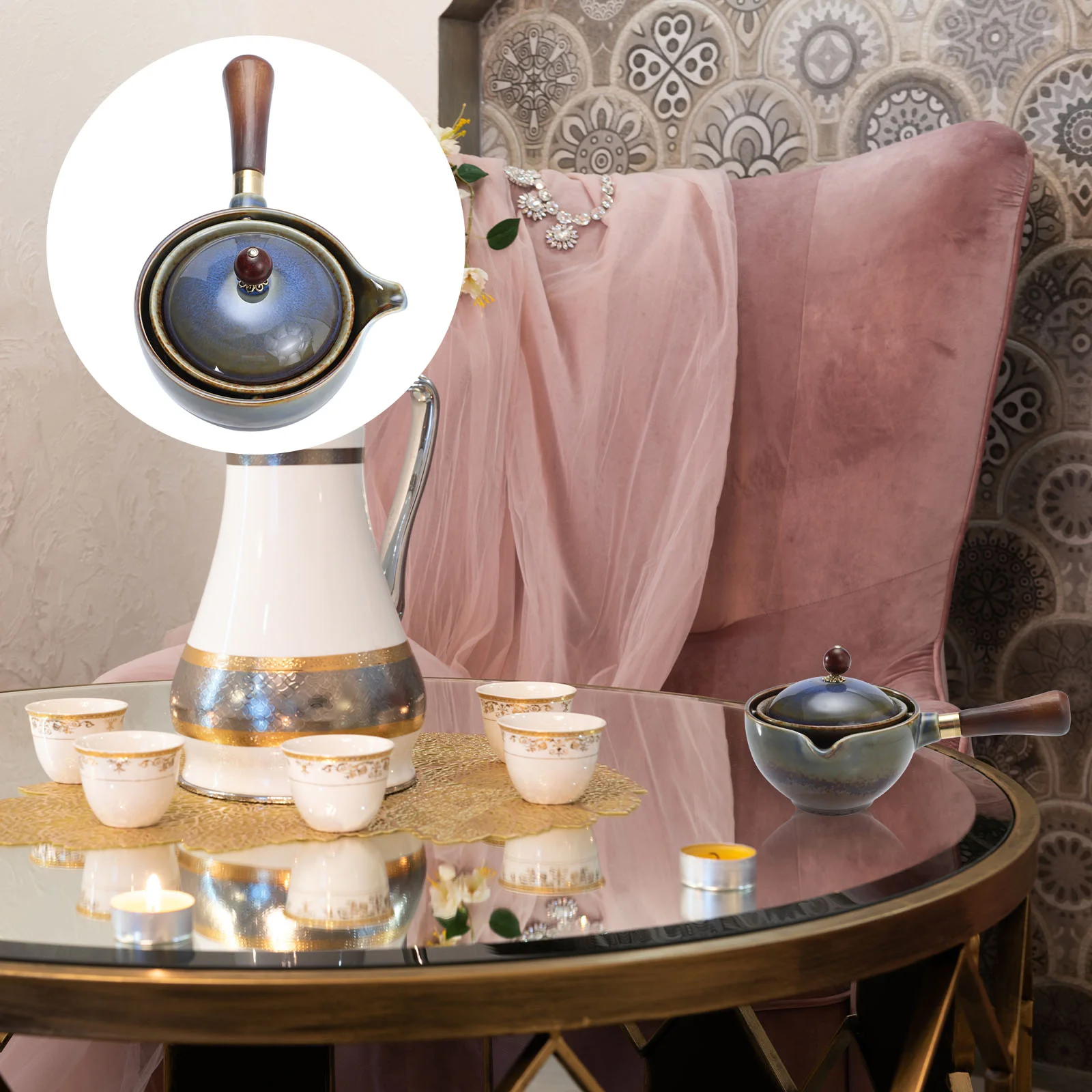 

Ротационный чайник, керамический чайник для приготовления чая, чайник для чая, термостойкий чайник