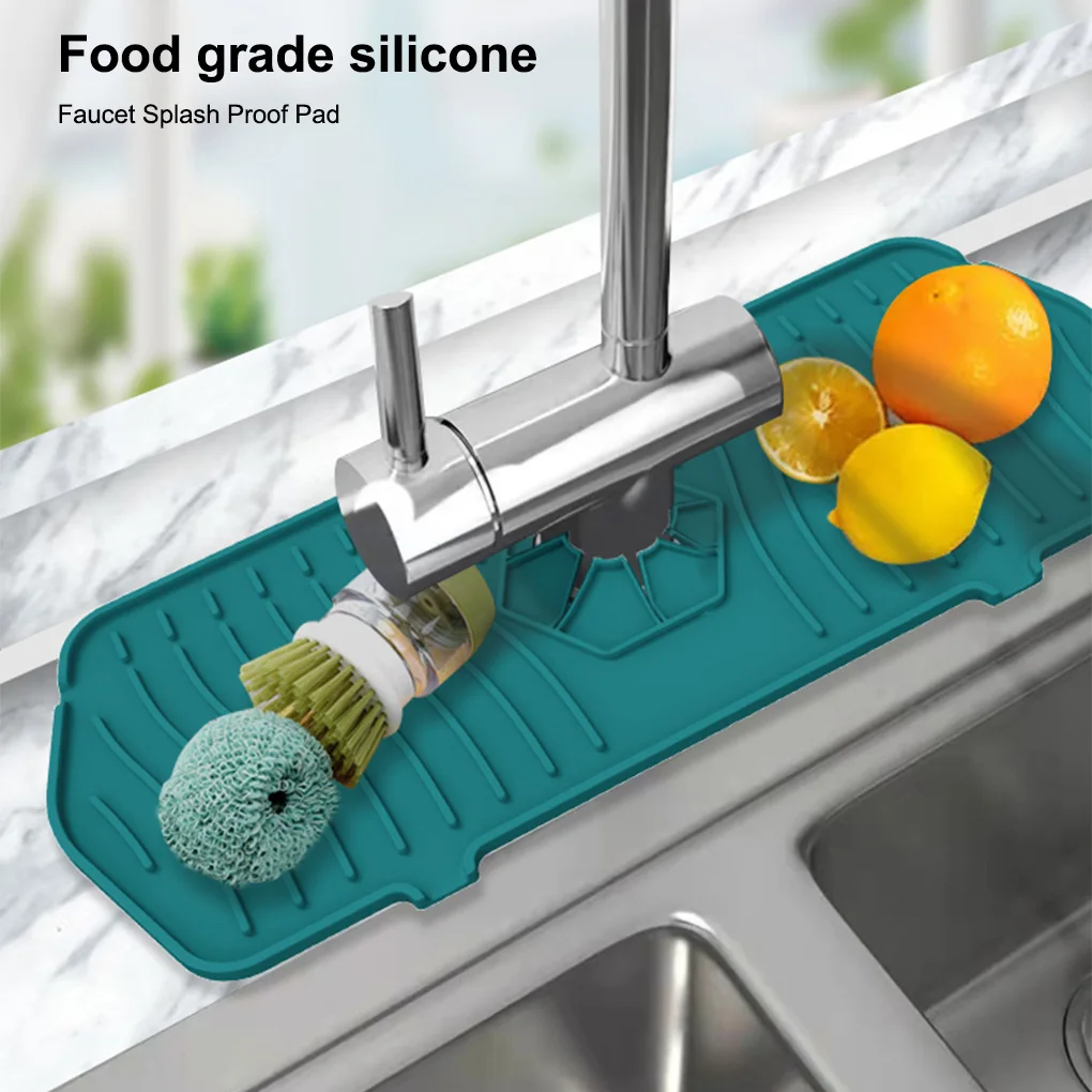 

Силиконовый коврик для смесителя, защита от брызг на кухонную раковину, Женский коврик для сушки, защитный коврик для кухонной ванной комна...