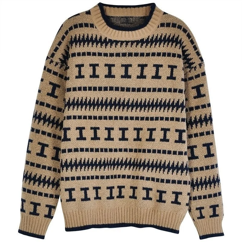 Женский вязаный свитер модные уличные пуловеры женский зимний свободный джемпер