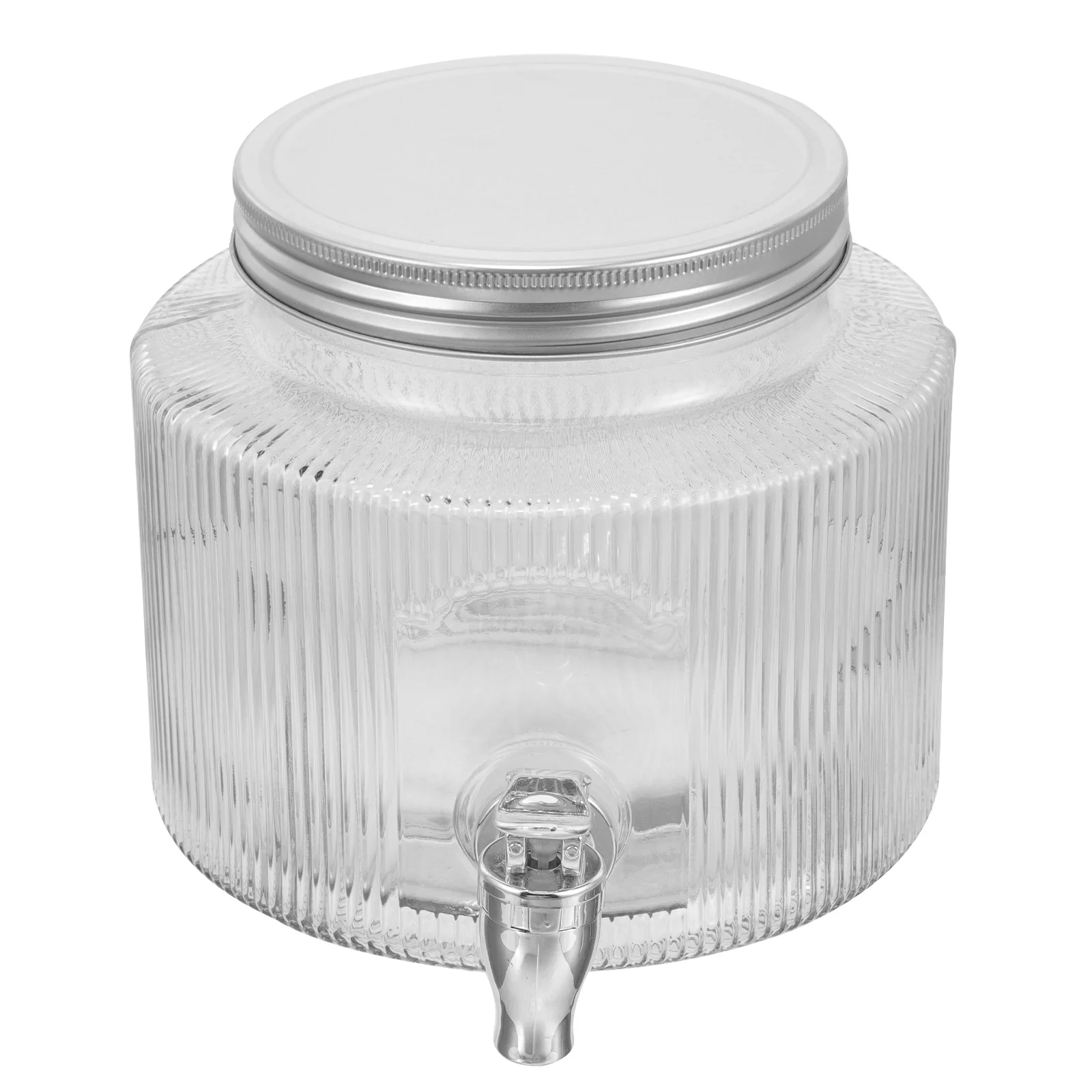 

Glass Jars Water Container Tap Beverage Dispenser Spigot Machine Liquid Iced Dispensers Lemonade Cocktail