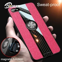 for oppo a1k case shockproof tpu leather holder car ring back cover for oppo realme c2 a1k silicone phone cases