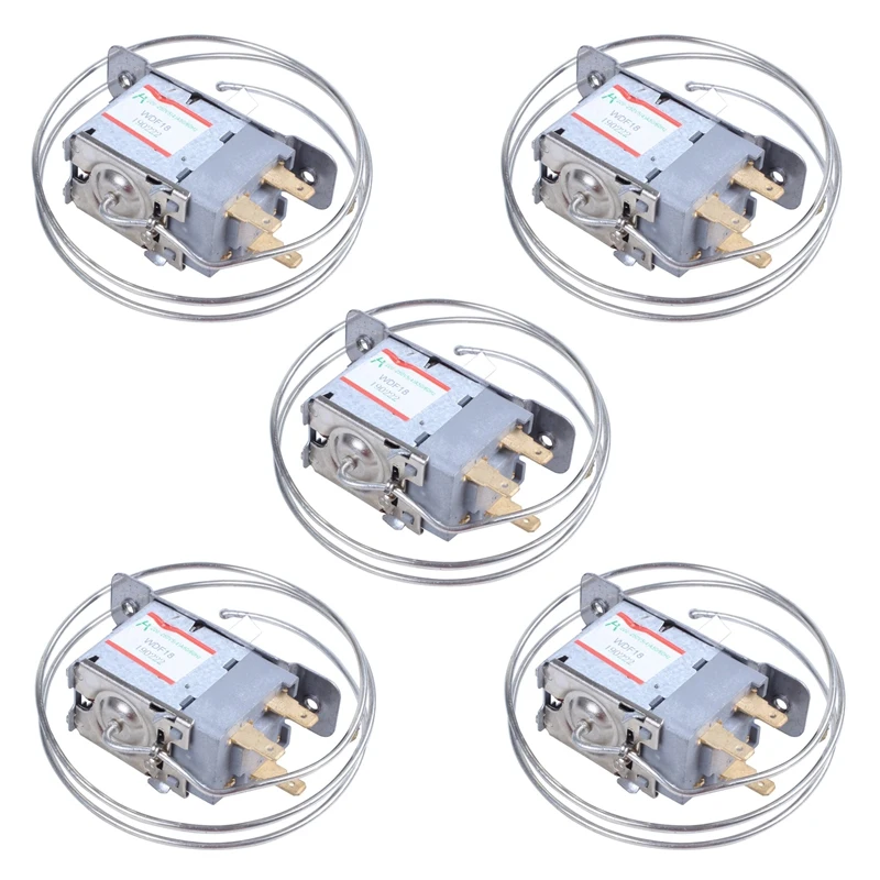 

5X AC 220V-250V Volt 5(4)A 3-Pin 5.8Mm Dia Shaft Refrigerator Thermostat