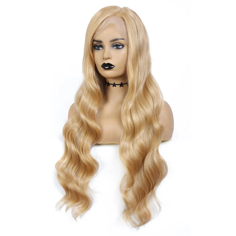 blonde synthetic lace front wig