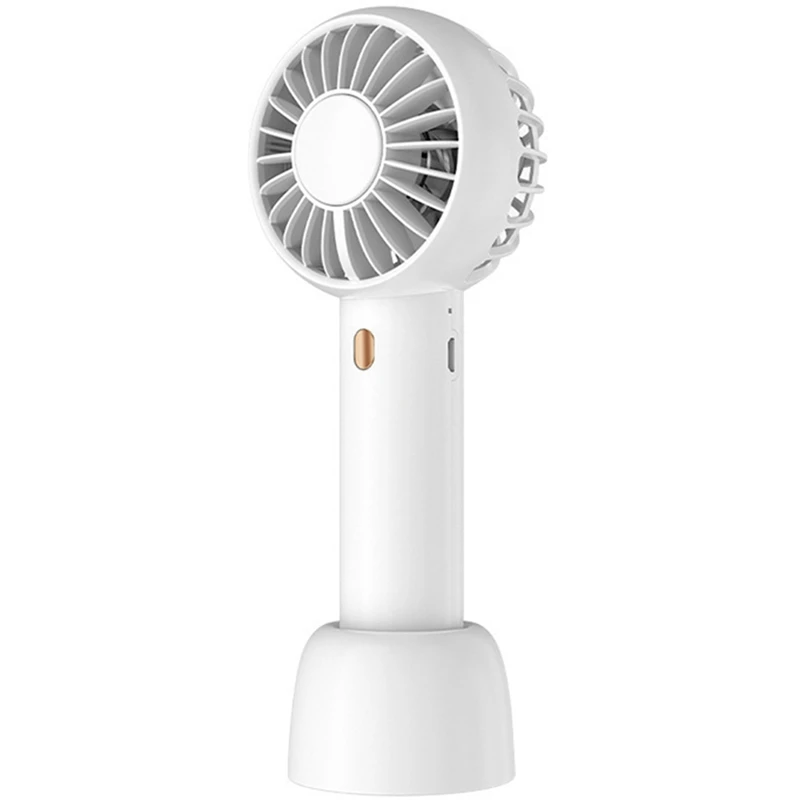 

Mini Portable Fan Dual Motors Powerful Handheld Fan Rechargeable Fan Cute Design 3 Speed Personal Small Desk Fan With Base