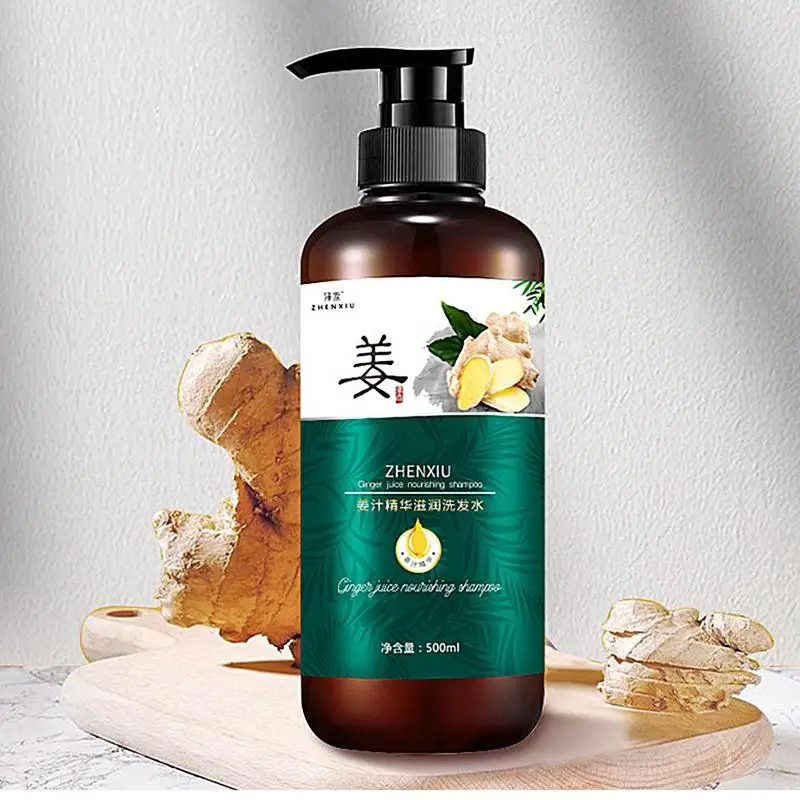 

500 мл имбирный шампунь для волос масло для роста волос контроль против выпадения волос против кожи головы зуд Очищение профессиональный натуральный шампунь для волос
