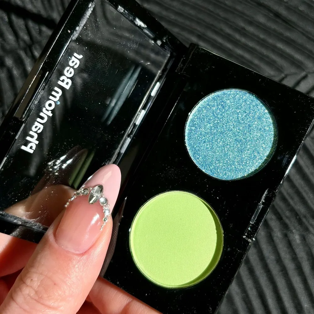 Черное золото мини-2 цвета палитра теней для век матовый праймер глаз пигмент