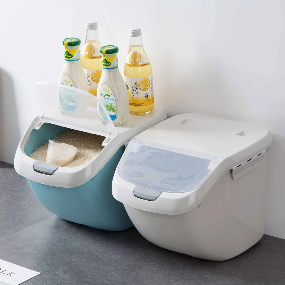 

Контейнер для риса OTHERHOUSE, контейнер для хранения еды и риса, контейнер для муки, зернистость, пыленепроницаемый кухонный Органайзер, автома...