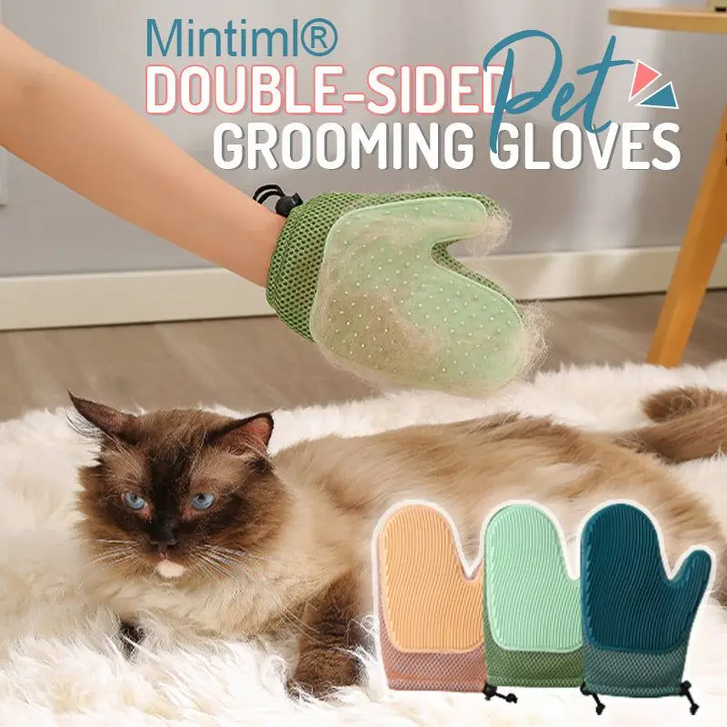 

Upgrade 2 in 1 Cat Hair Remover Glove and Lint Remover for Clothing,Pet Dog Grooming Glove Brush,Efficient Pet Hair Remover Mitt