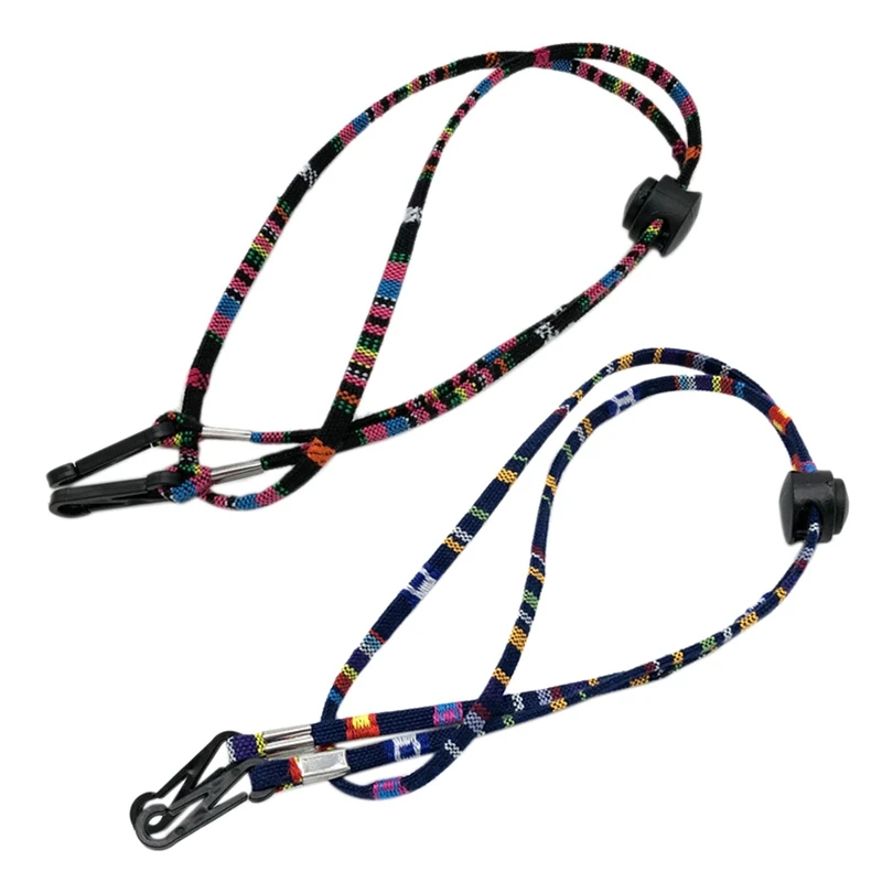 

2 Pcs Adjustable Face Mask Hanging Rope Face Mask Lanyard Anti-Lost Disposable Mask Holder Ear Hanging Rope, No.7 & No.3