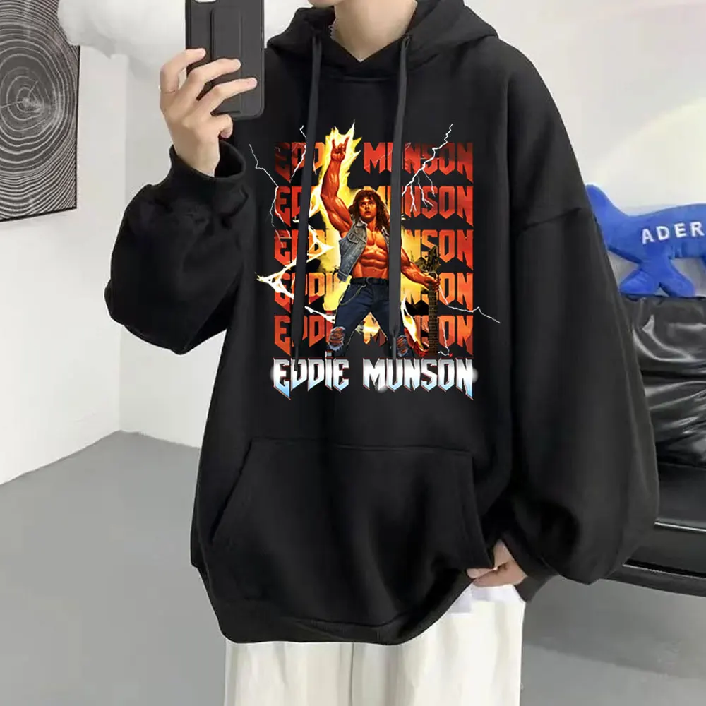

Stranger Things 4 Pullover Eddie Munson Graphics Print Hoodies Unisex Fashion Winter Long Sleeves Oversize Streetwear Hoodie
