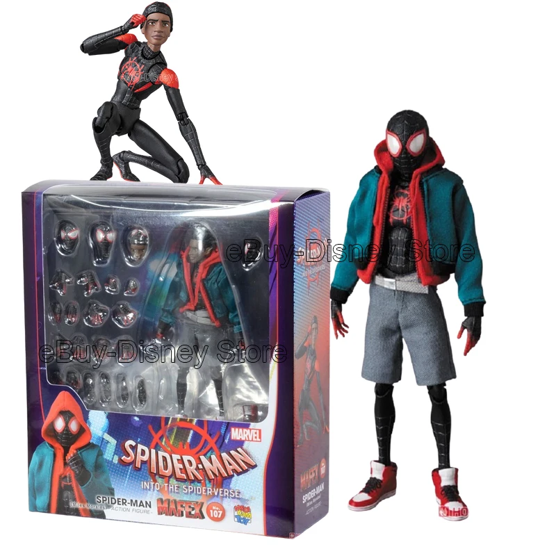

Оригинальная фигурка человека-паука Mafex107, игрушки 1/12, подвижная модель, статуя, куклы, коллекционные украшения, подарки