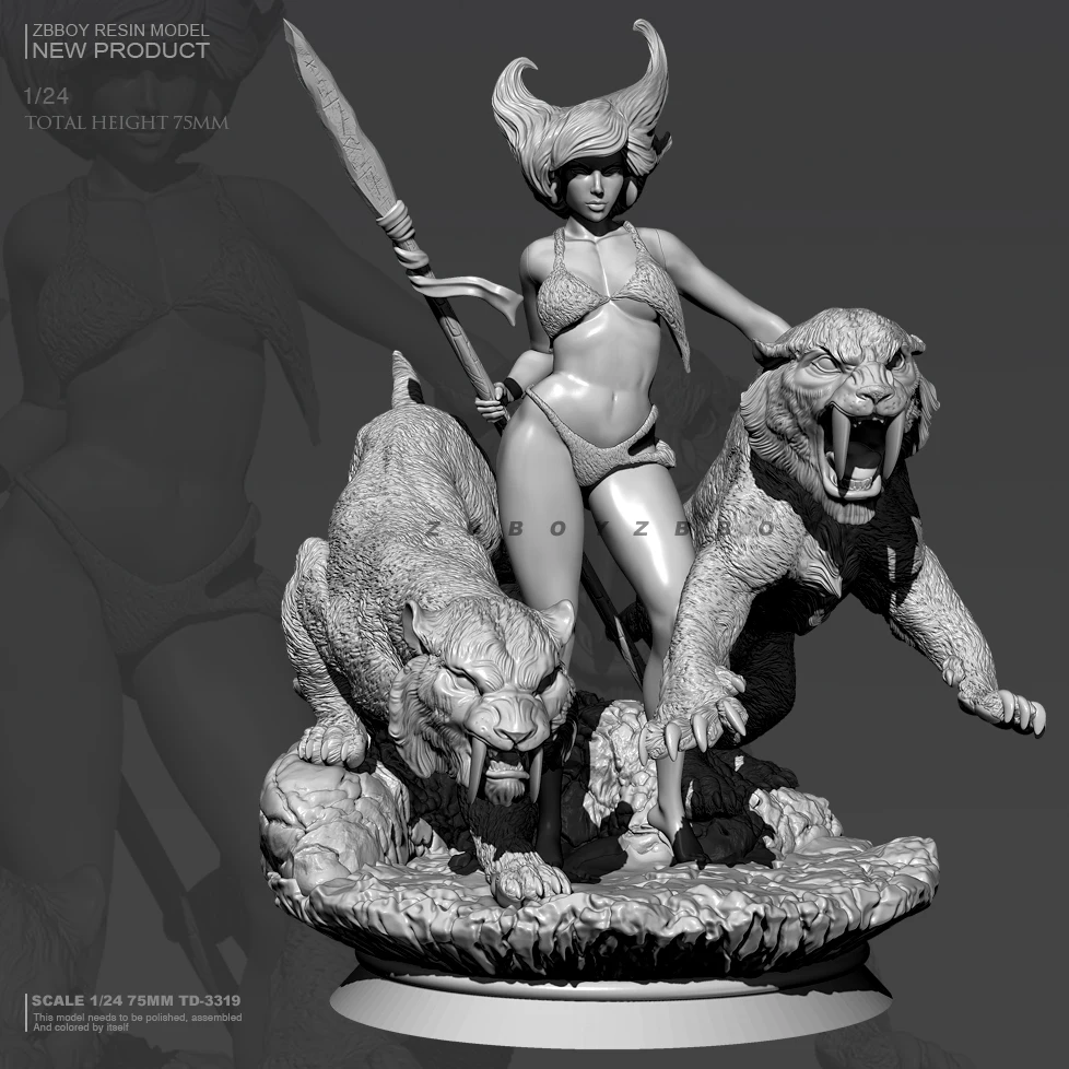 

1/24 Jaguar Huntress Resin Figure Soldier TD-3319