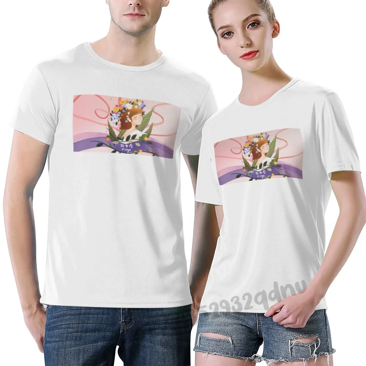 

New Twelve Constellations Virgo T Shirt Print Quality Casual T-Shirt For Men Plus Size S-6XL