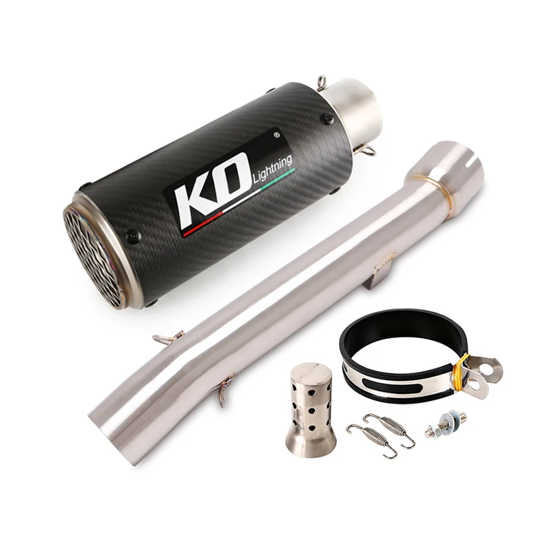 

51mm For YAMAHA FZ1 FZ1N 2001-2005 2002 03 04 Motorcycle Escape Exhaust Mid Link Pipe Tube Slip On Muffler Removable DB Killer
