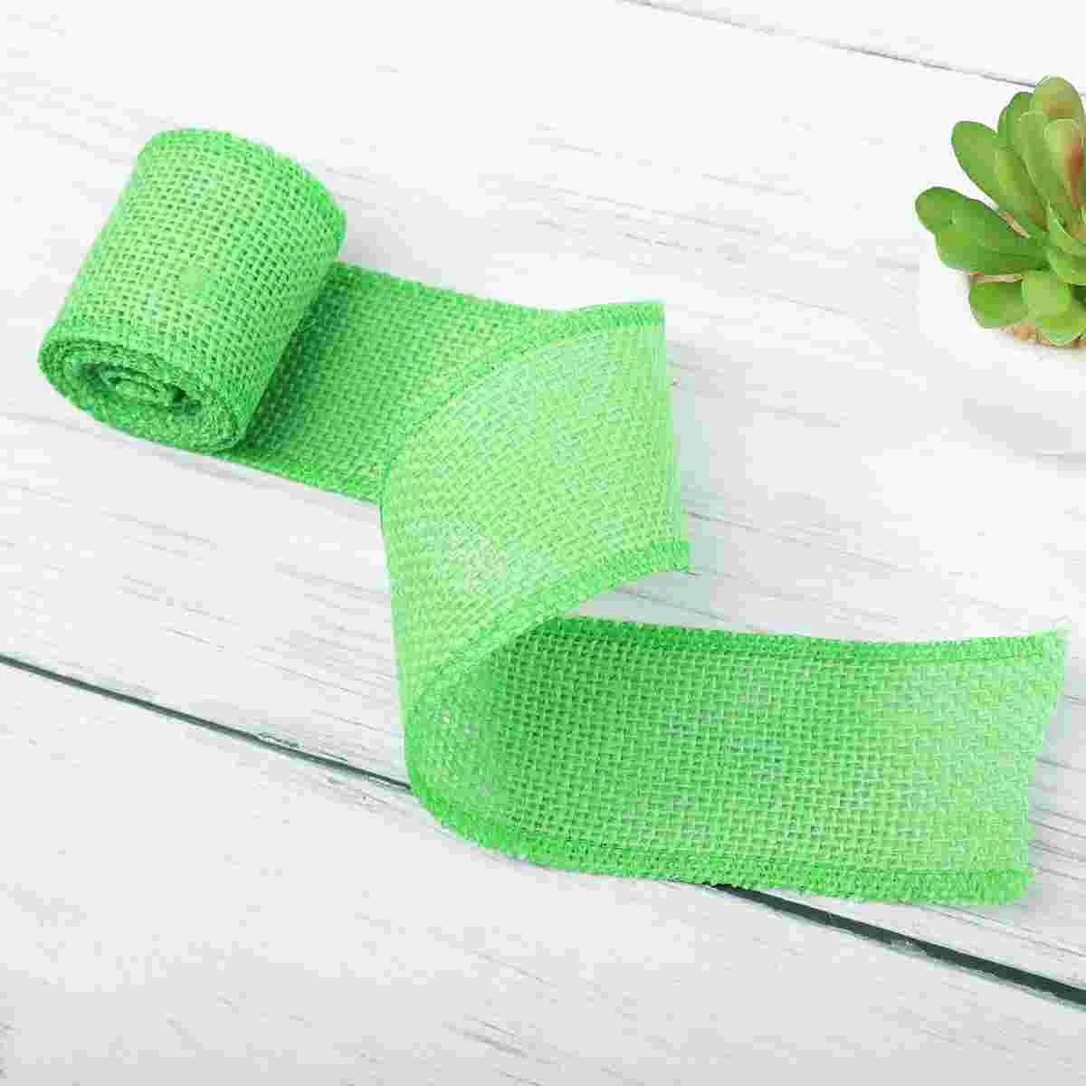 

Ribbon Burlap Christmas Jute Roll Tree Lace Green Craft Yellowribbons Wrappingwide Gift Fabric Decoration Inch Wreath Bows Wired