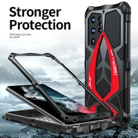 armor metal shockproof for samsung galaxy s21 s22 ultra a72 a52 fe 5g case cover phone heavy duty protection doom fundas coque