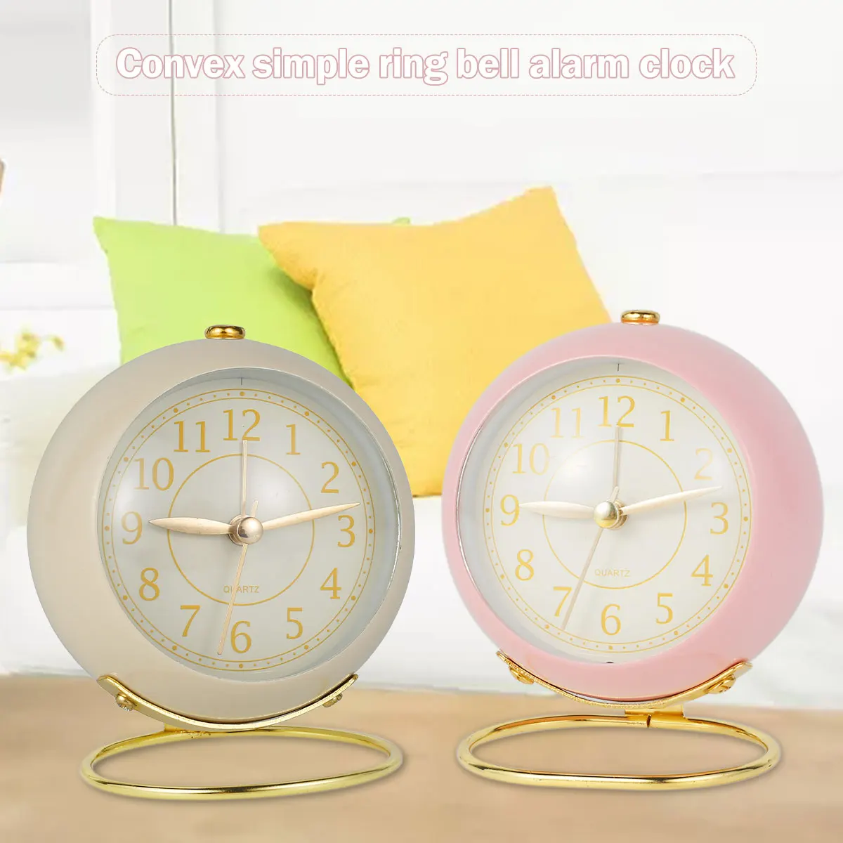S Battery Operated Desk Alarm Clocks With Light Table Alarm Clocks Vintage Silent No Ticking Analogue Small