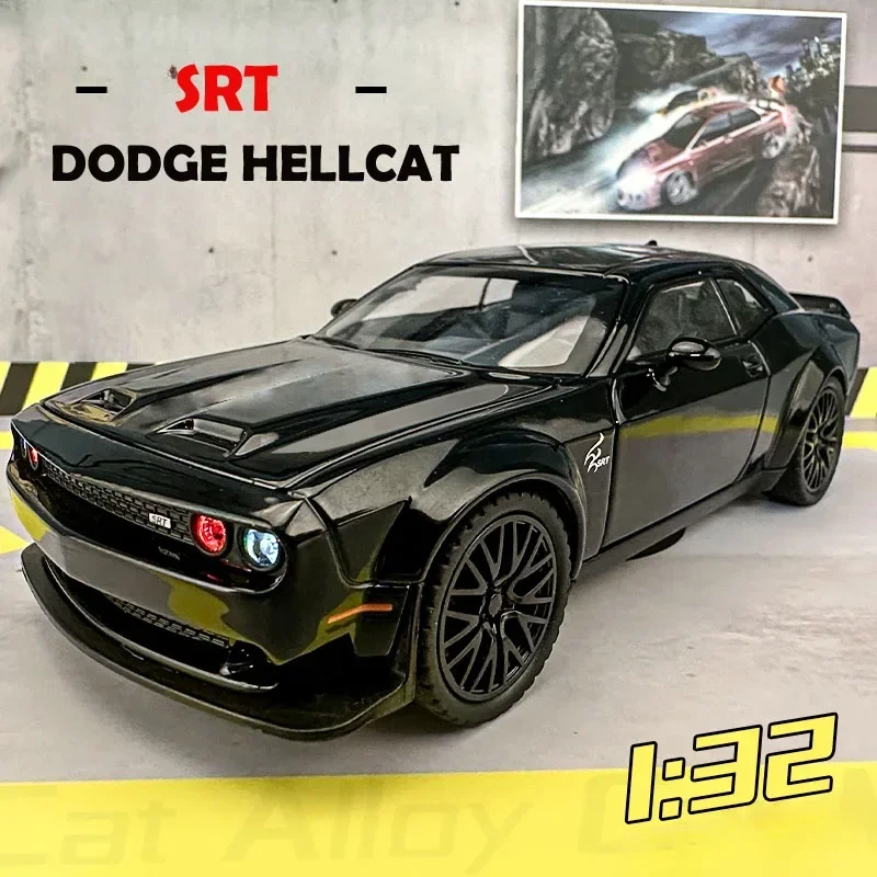 Dodge Hellcat SRT модель автомобиля из сплава имитация масштаба 1:32 литые игрушки