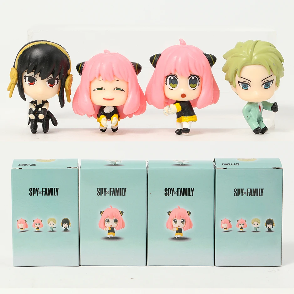 

Модель Куклы шпион x семья Hugcot серия Anya Loid Yor подделщик мини-фигурки коллекционные отличные Подарочные игрушки 4 шт./комплект