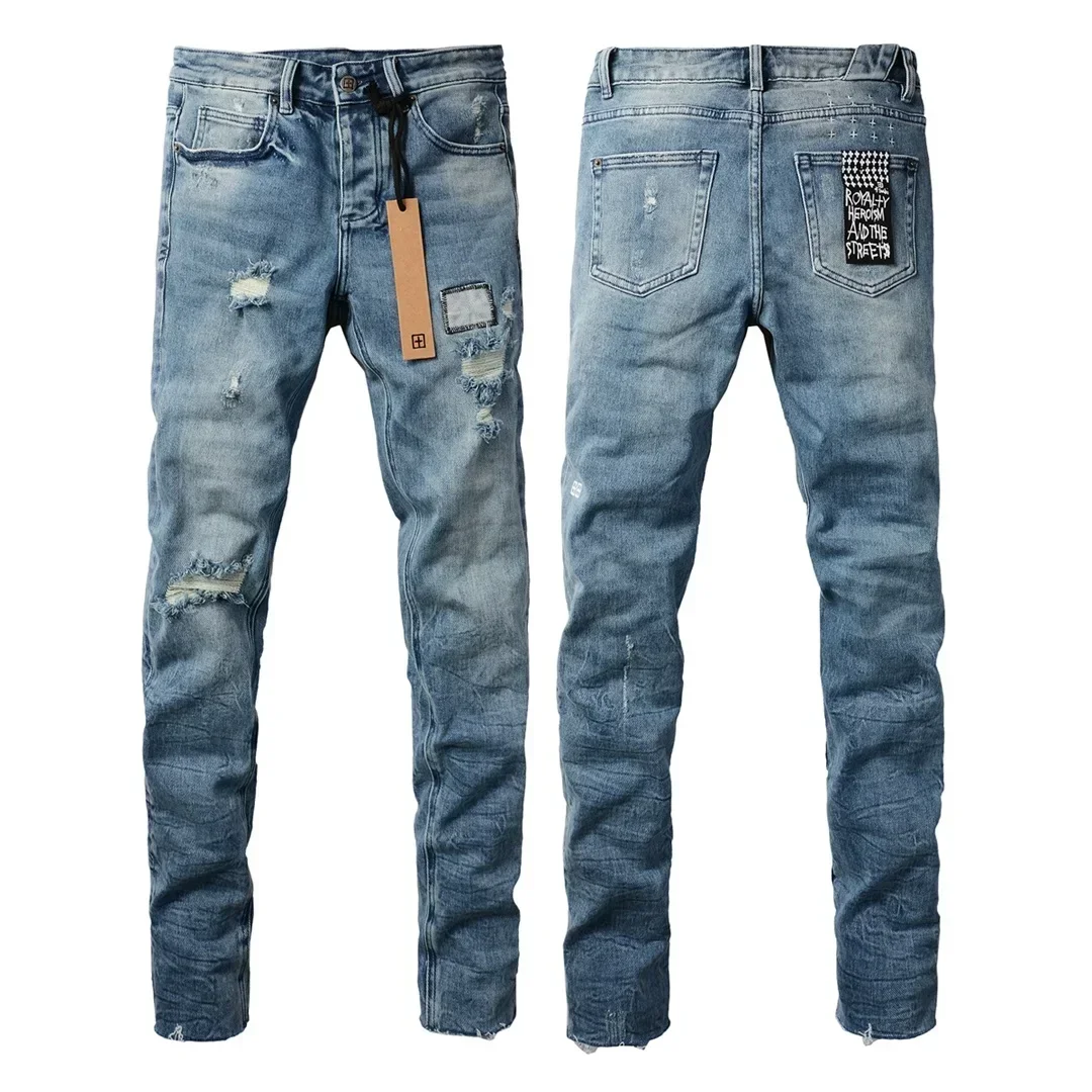 Новые поступления KSUBI Cross Jeans Мужские потертые светлые индиго Американские