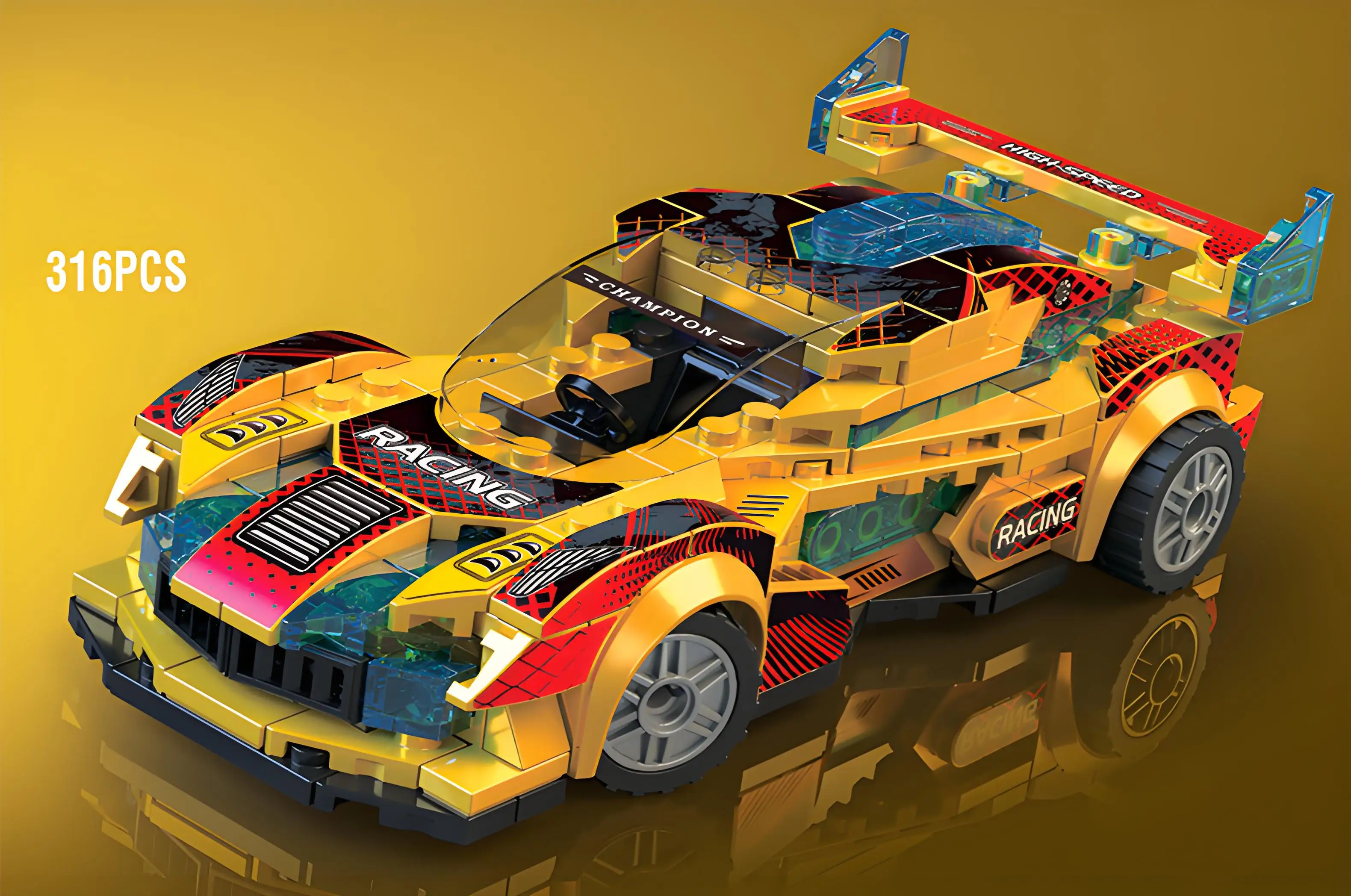 Детская собранная модель автомобиля гоночный автомобиль сделай сам спортивный