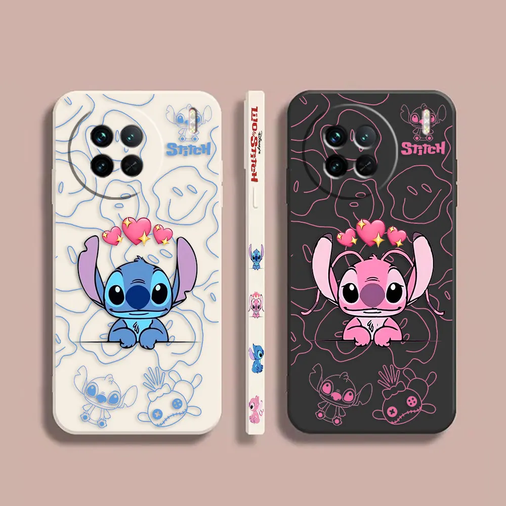 

Case For VIVO X21I X21S X23 X27 X30 X50 X60 X70 PRO PLUS Colour Simple Liquid Silicone Case Lilo And Stitch Angel Couple